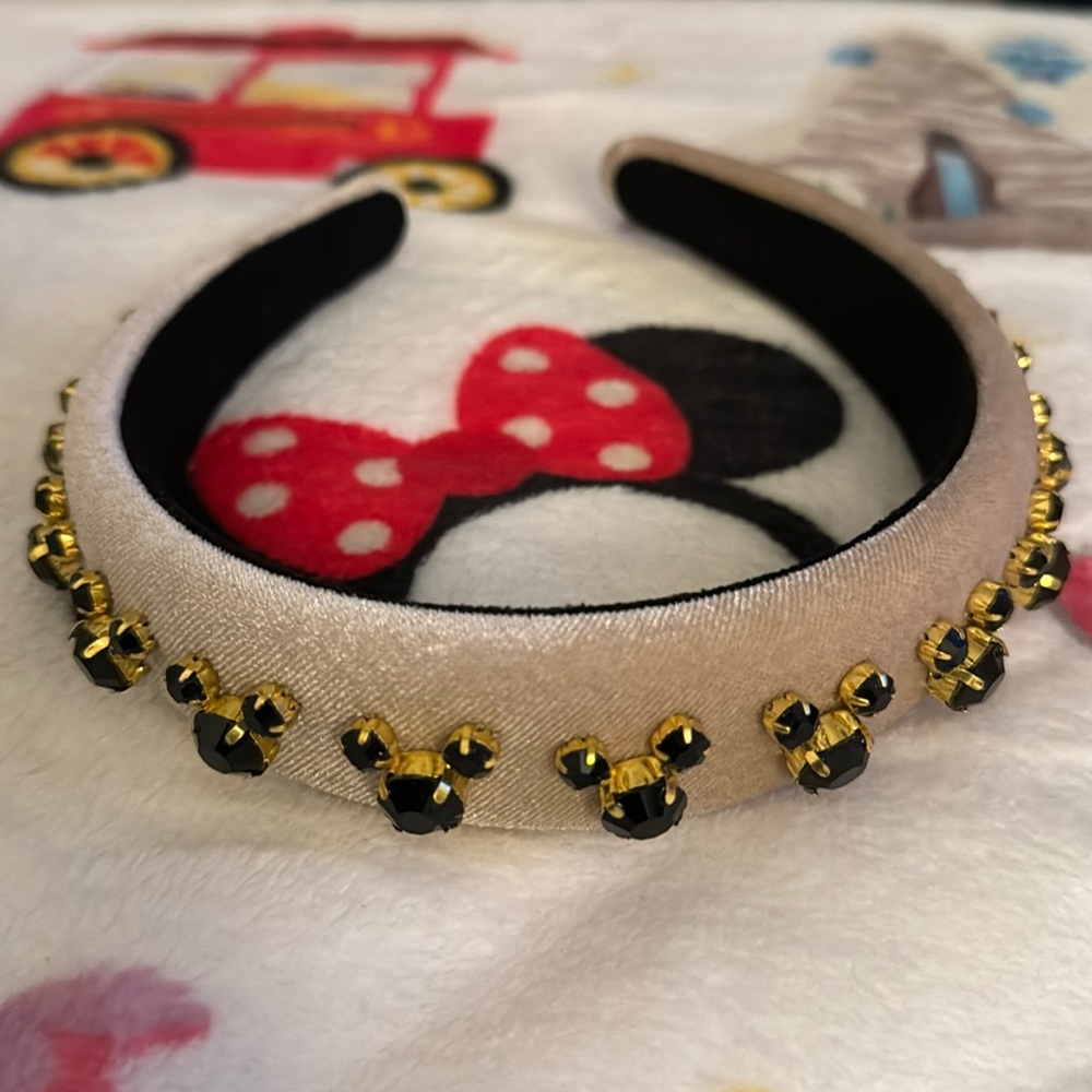 Mickey Mouse Crystal Velvet Headband